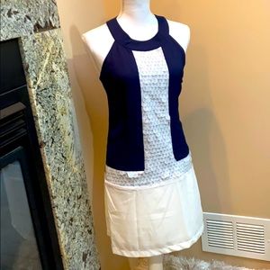 Esley sleeveless white paillette sequin dress S